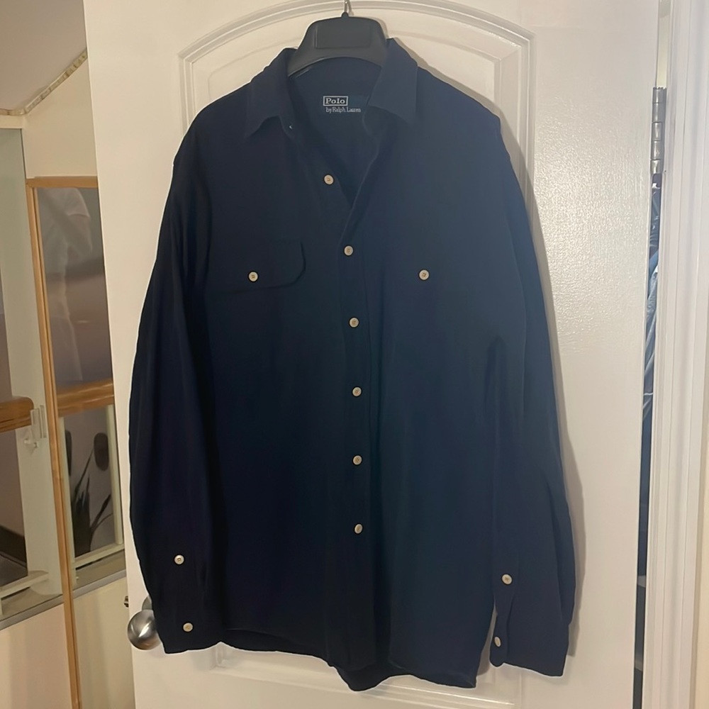Polo Ralph Lauren Men's Navy Button Down Shirt (NWOT, Men's Small)